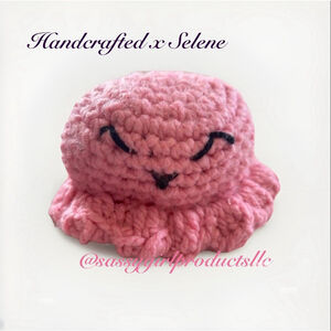 Crochet Reversible Flip-Able Pink Mini Octopus•Multiple colors Avail X Request